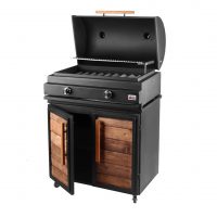 باربیکیو گازی همراه با کابینت چوب ترمو